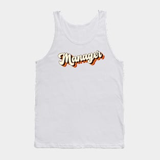 Retro 70s 3D Groovy Calligraphy Manager Tank Top